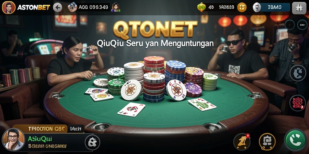 Tampilan gameplay seru dari ASTONBET dalam bermain QiuQiu.
