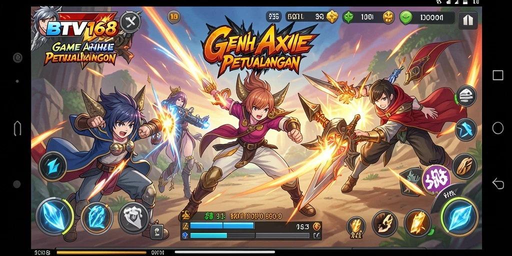 Tampilan gameplay BTV168 dengan karakter anime yang menarik.