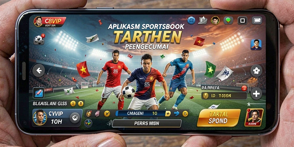 Tangkapan layar utama C8VIP menunjukkan antarmuka Sportsbook yang menarik.