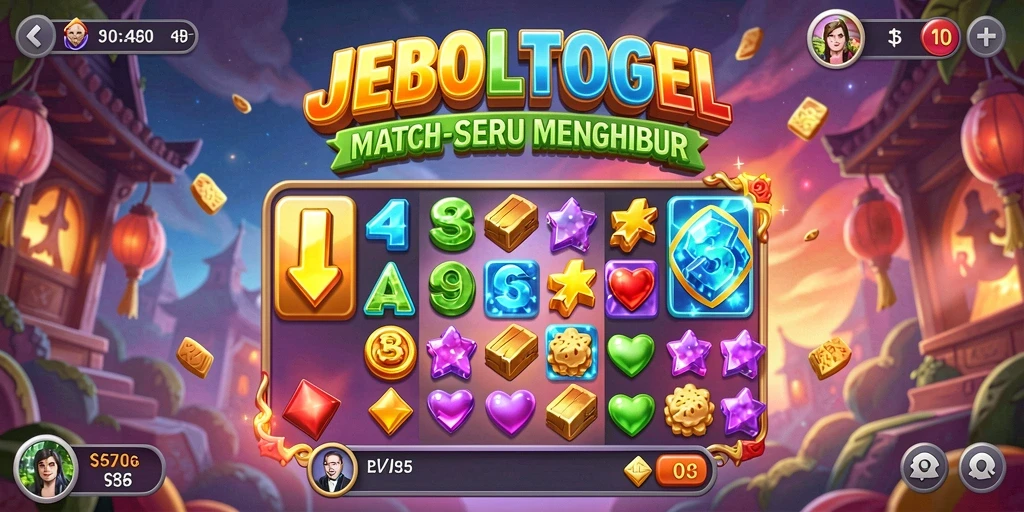 Tampilan menarik dari gameplay JEBOLTOGEL dalam Match-3.
