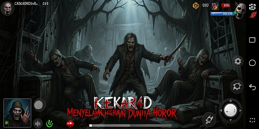 Gameplay menegangkan di dunia horor yang mencekam.