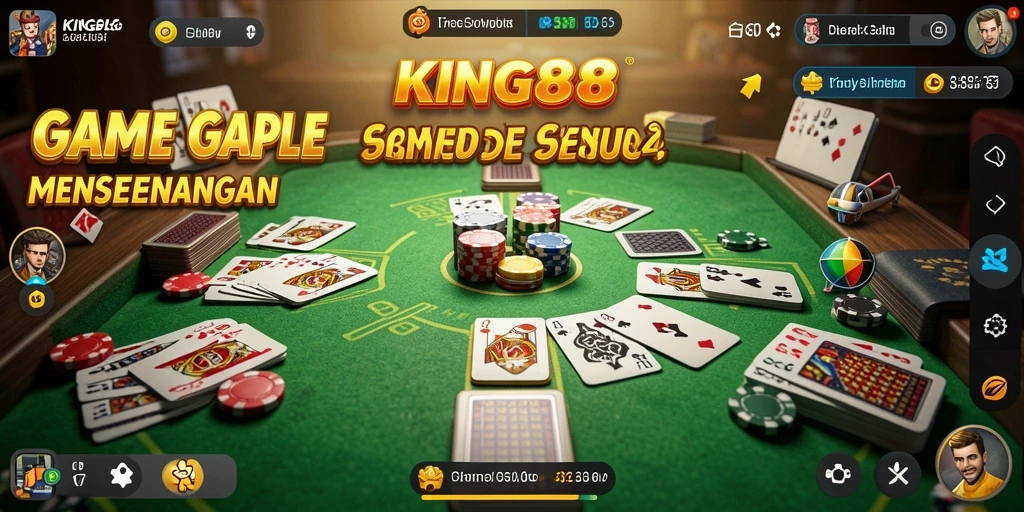 Tampilan seru gameplay Gaple di KING88.