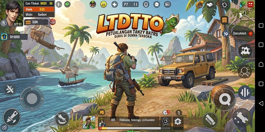 Tampilan intens gameplay LTDTOTO di dunia terbuka yang luas.