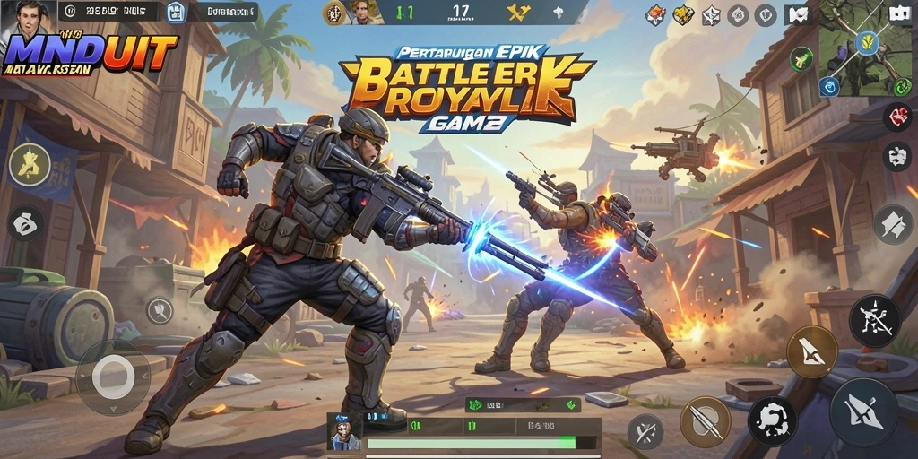 Tampilan menarik dari gameplay MNDUIT yang seru dan penuh aksi.