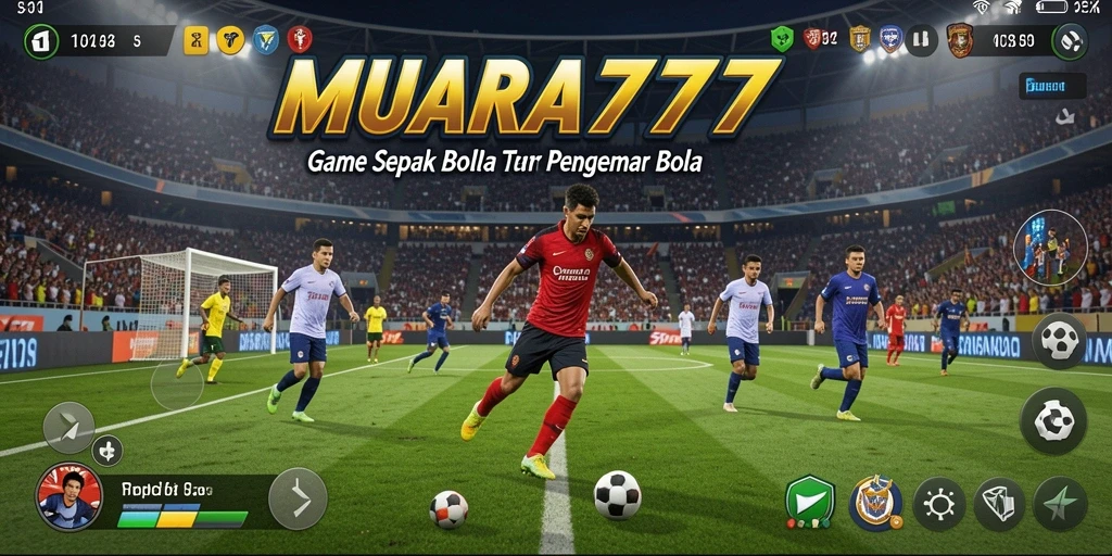 Tangkapan layar menampilkan aksi seru pertandingan sepak bola di MUARA777.