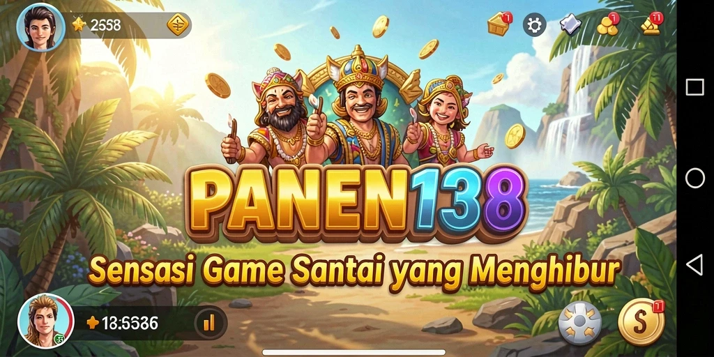 Screenshot PANEN138 menampilkan aktivitas bertani yang menarik dan berwarna-warni.