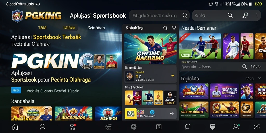 Tampilan antarmuka PGKING yang menampilkan pilihan taruhan olahraga.