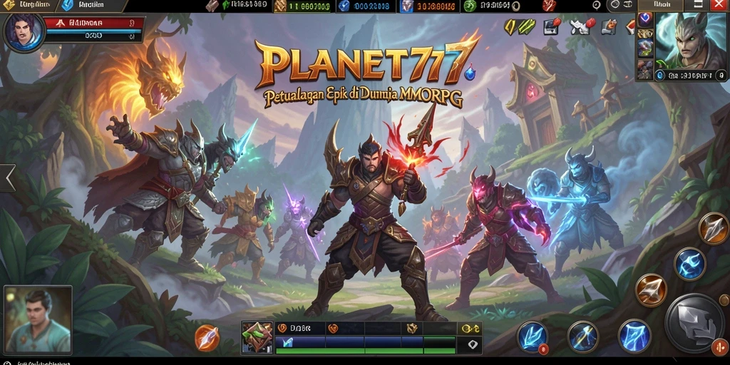Tampilan gameplay menarik dari PLANET77 dengan aksi pertempuran intens.