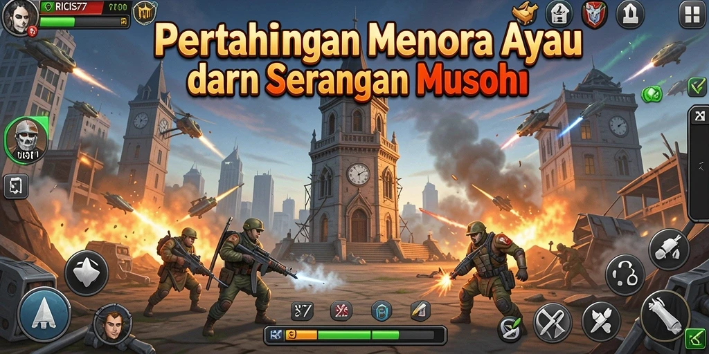 Gameplay seru menara pertahanan di RICIS77.