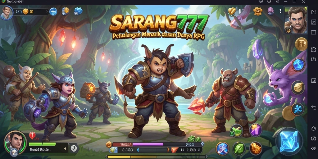 Tampilan gameplay cemerlang dalam dunia RPG SARANG777.