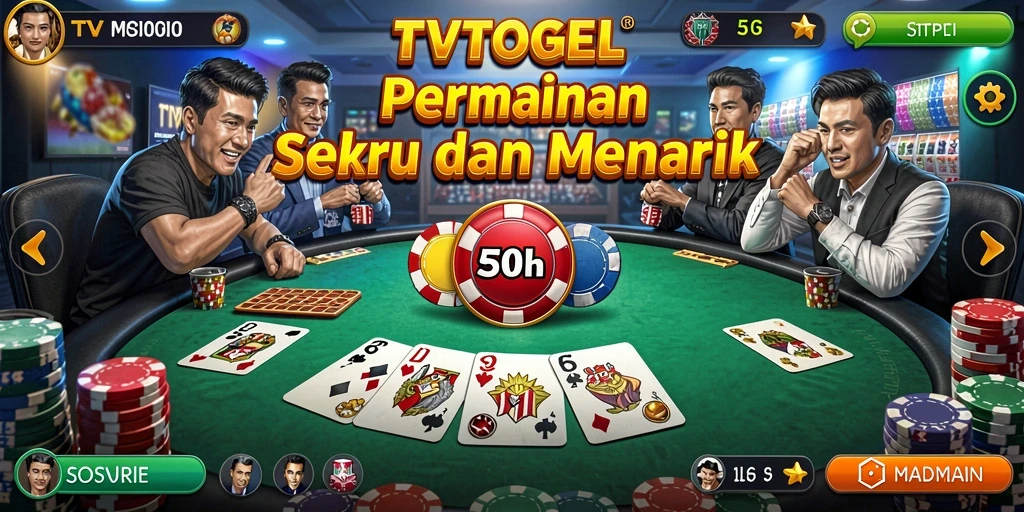 Screenshot gameplay TVTOGEL dengan tampilan kartu Poker yang menawan.