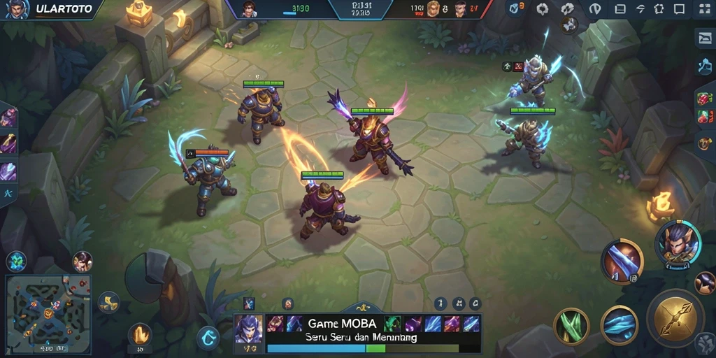 Tangkapan layar gameplay ULARTOTO yang menampilkan aksi pertarungan seru.